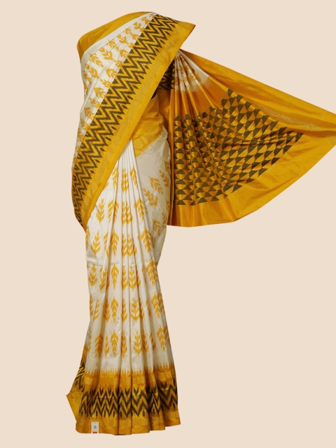 

Pothys Cream-Coloured Woven Design Saree