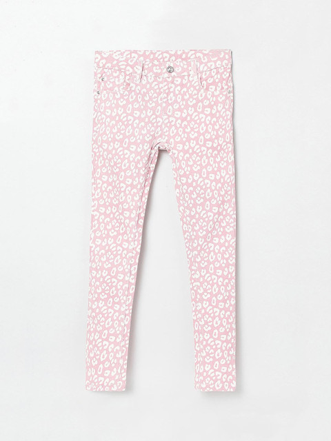 

max Girls Pink Regular Fit Printed Regular Trousers