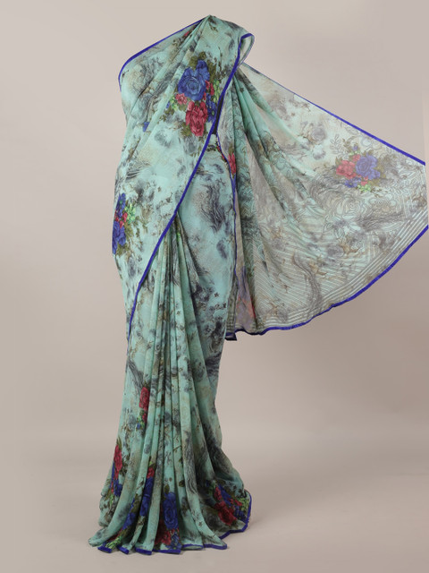 

Pothys Green Printed Saree