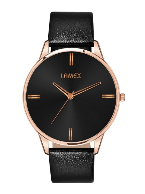 

LAMEX Men Black Analogue Watch