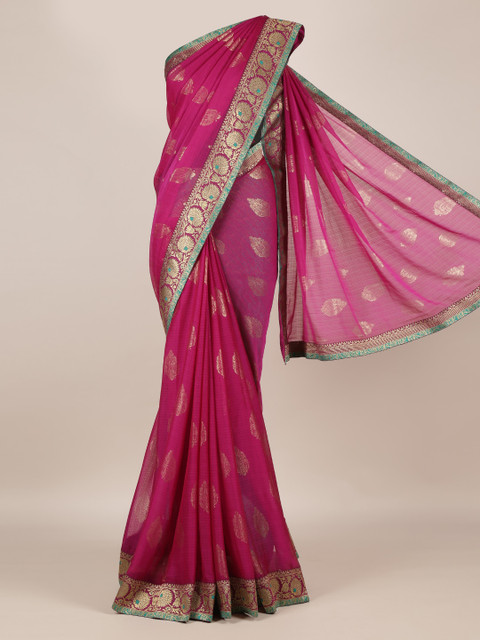 

Pothys Purple Woven Design Poly Georgette Saree
