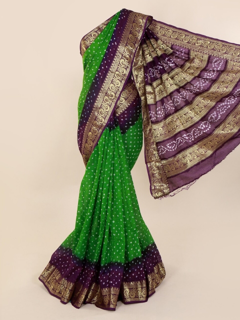 

Pothys Green Printed Art Silk Saree