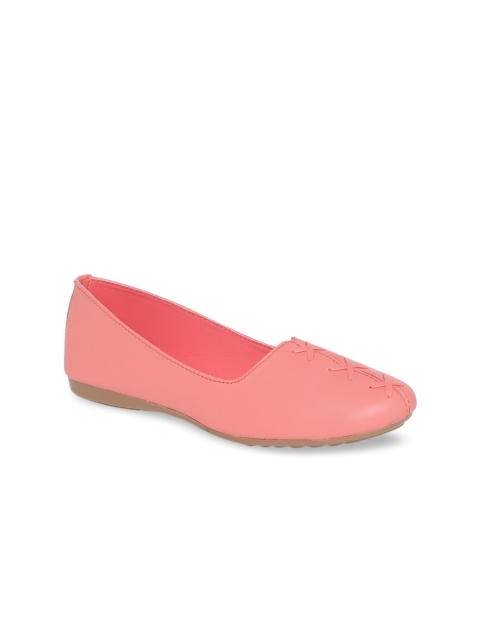 

Padvesh Women Pink Solid Ballerinas