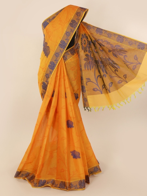 

Pothys Yellow Woven Design Pure Silk Saree