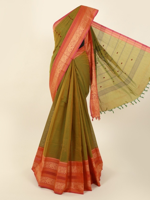 

Pothys Green Woven Design Pure Cotton Saree