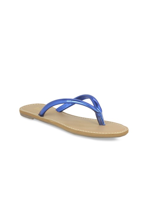 

Inc 5 Women Blue Solid Open Toe Flats