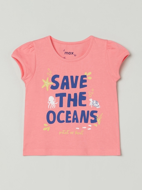 

max Girls Orange Printed Top