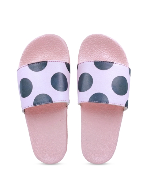 

Pampy Angel Women Pink & Black Printed Sliders