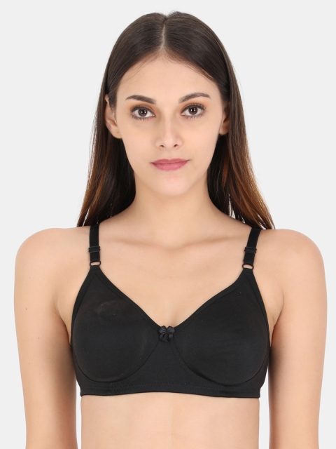 

Softline Butterfly Black Solid Non-Wired Non Padded Everyday Bra 2004-Black-1