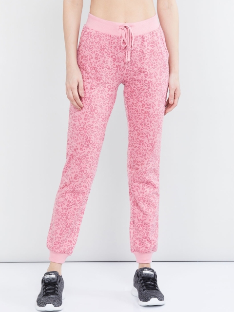 

max Women Pink & Magenta Floral Printed Joggers