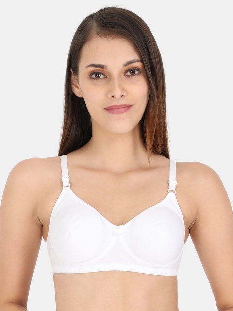 

Softline Butterfly White Solid Non-Wired Non Padded Everyday Bra 2004