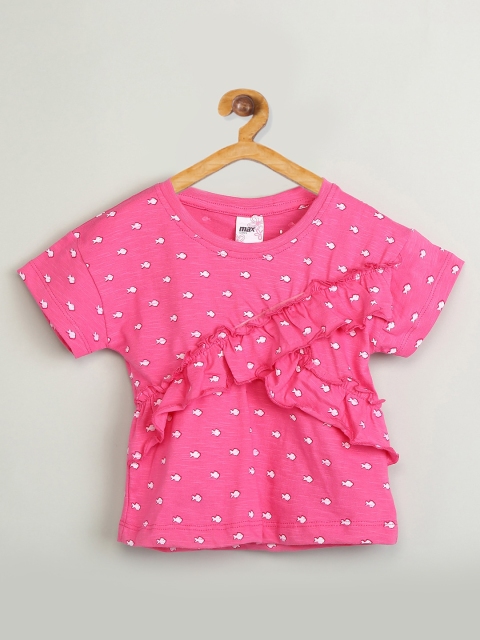 

max Girls Pink Printed Top