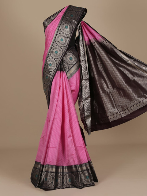 

Pothys Pink Woven Design Pure Silk Saree