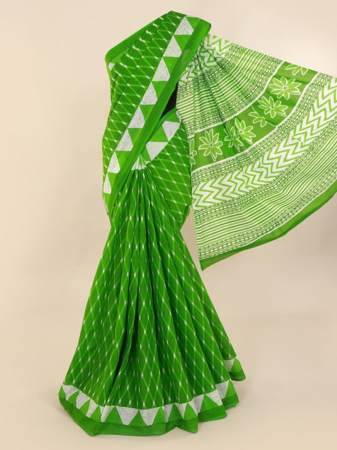 

Pothys Green Printed Pure Cotton Saree