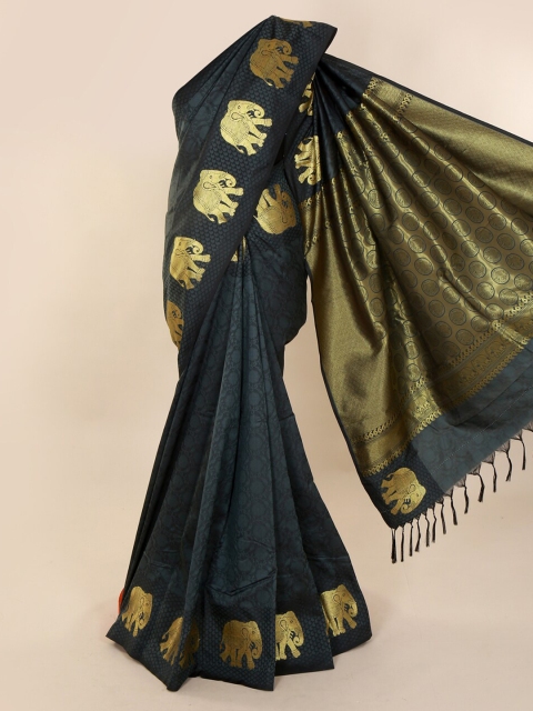 

Pothys Grey Woven Design Art Silk Saree