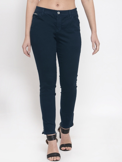

KLOTTHE Women Navy Blue Slim Fit Mid-Rise Clean Look Jeans