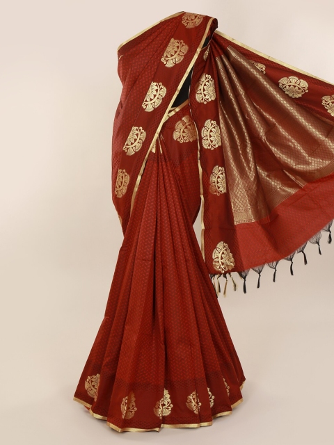 

Pothys Red Woven Design Art Silk Saree