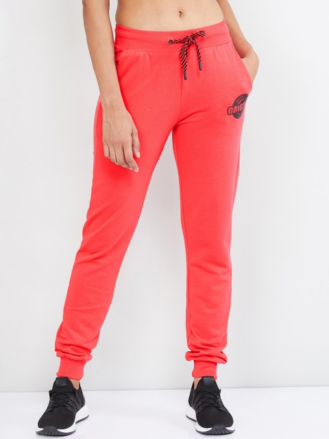 

max Women Coral Pink Solid Joggers