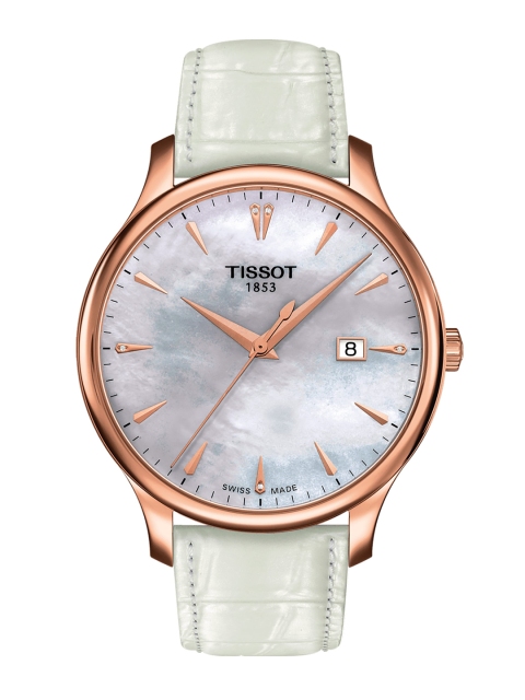 TISSOT Unisex White Mother Of Pearl Analogue Watch T0636103611601