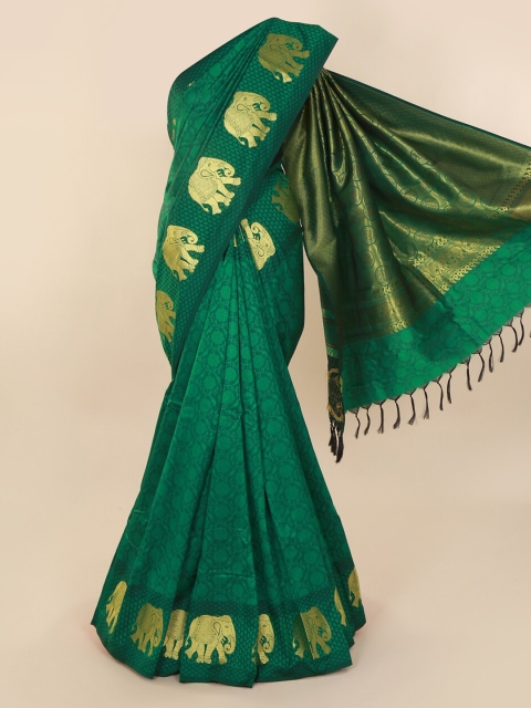 

Pothys Green Printed Art Silk Saree