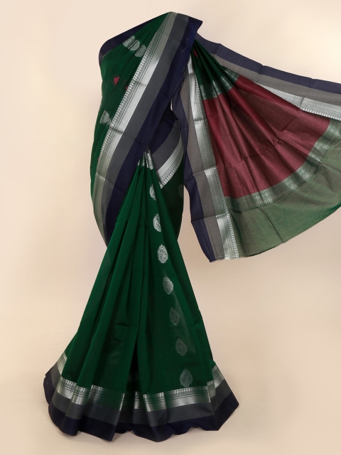 

Pothys Green Woven Design Silk Cotton Saree