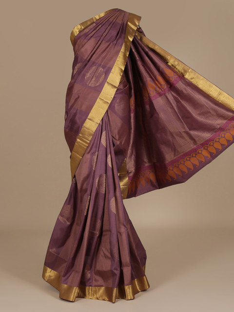 

Pothys Mauve Woven Design Pure Silk Saree