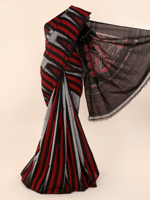 

Pothys Multicoloured Striped Pure Cotton Saree, Multi
