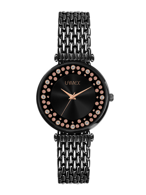 

LAMEX Women Black Analogue Watch