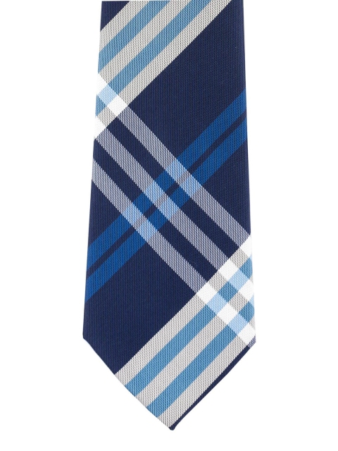 

The Tie Hub Navy Blue & White Checked Broad Tie