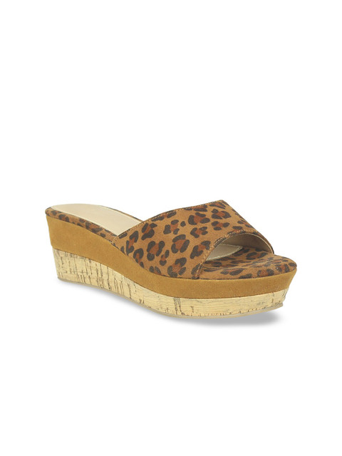 

Inc 5 Women Tan Brown Printed Wedges