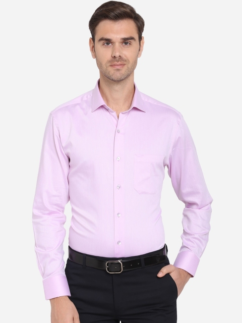 

METAL Men Lavender Slim Fit Self Design Formal Shirt