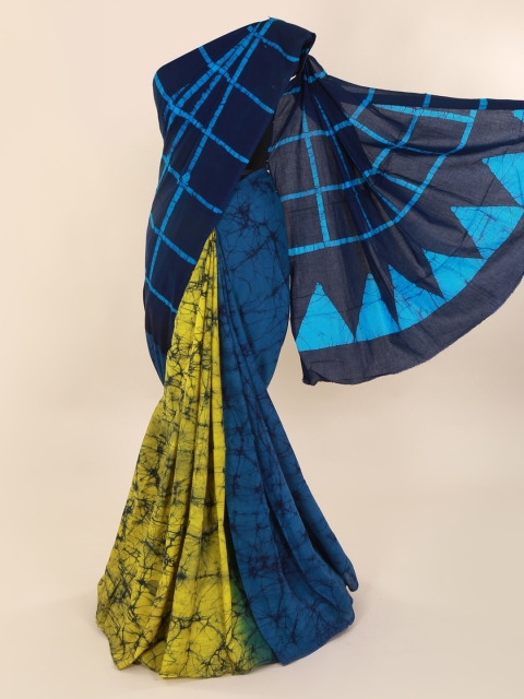 

Pothys Blue Printed Pure Cotton Saree