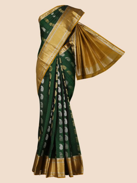 

Pothys Green Woven Design Pure Silk Saree