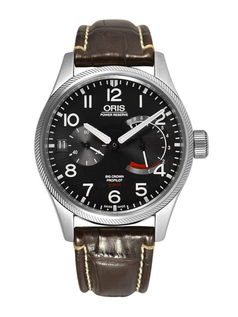 

Oris Men Black & Brown Analogue Watch 01 111 7711 4163-SET 5 22 14FC