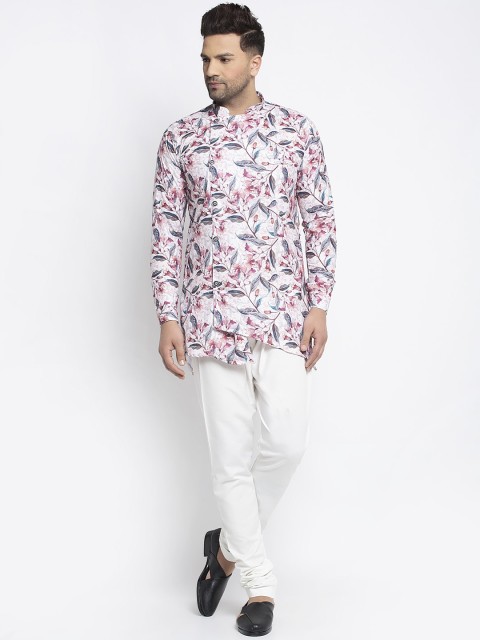 

Benstoke Men Multicoloured Printed Kurta with Churidar, Multi