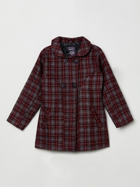 

max Girls Red Checked Tailored Jacket