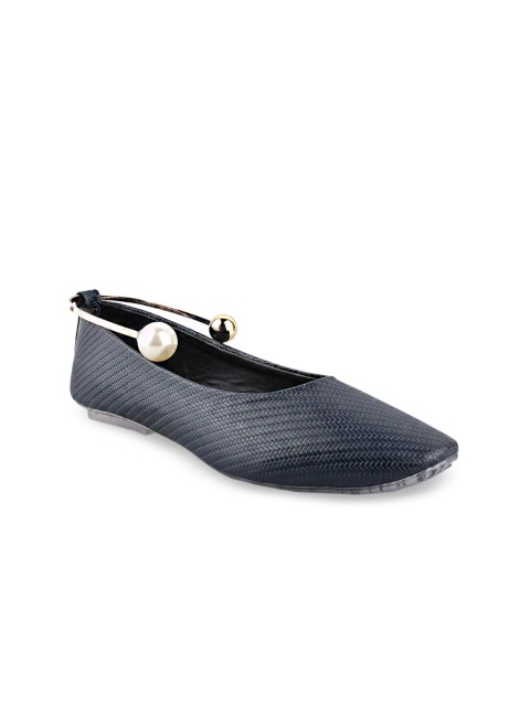 

Stelatoes Women Navy Blue Textured Ballerinas
