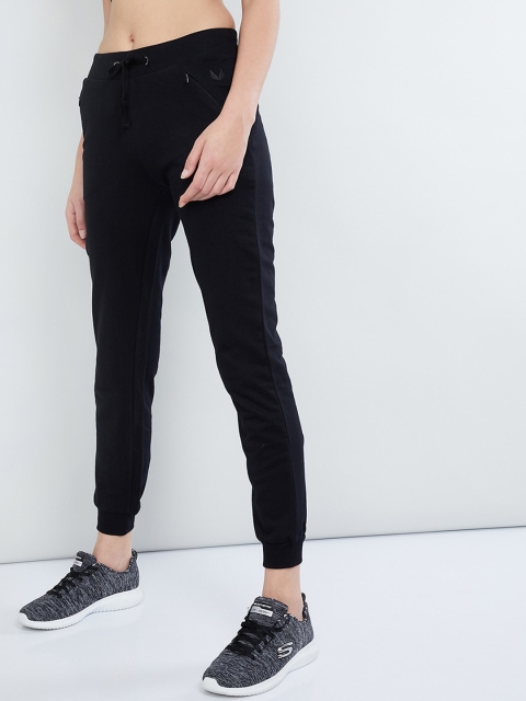 

max Women Black Solid Joggers