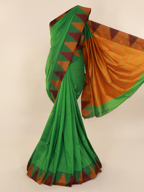 

Pothys Green Solid Art Silk Saree