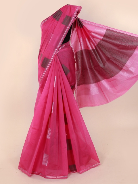 

Pothys Pink Silk Cotton Printed Saree