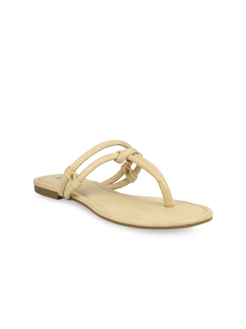 

Inc 5 Women Beige Solid Open Toe Flats