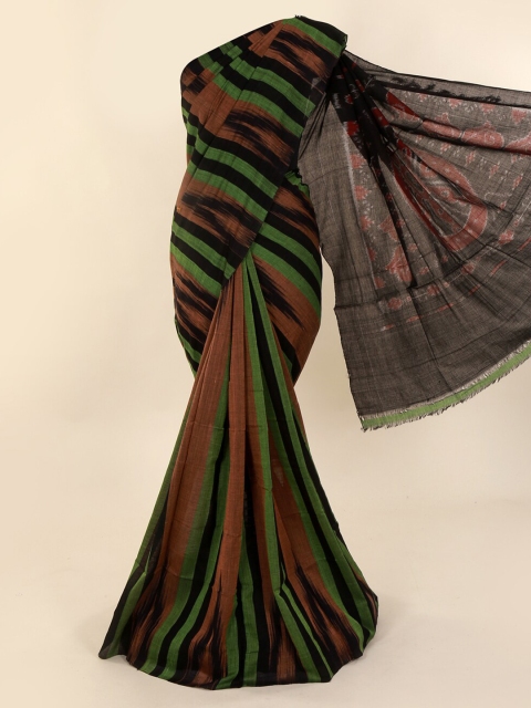 

Pothys Multicoloured Striped Pure Cotton Saree, Multi