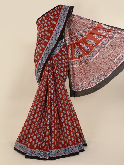 

Pothys Red Printed Pure Cotton Saree