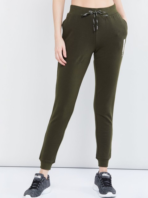 

max Women Olive Green Solid Joggers