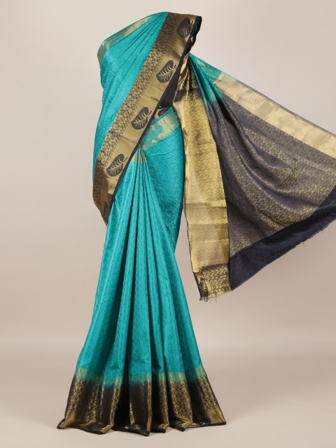 

Pothys Green Woven Design Jute Silk Saree