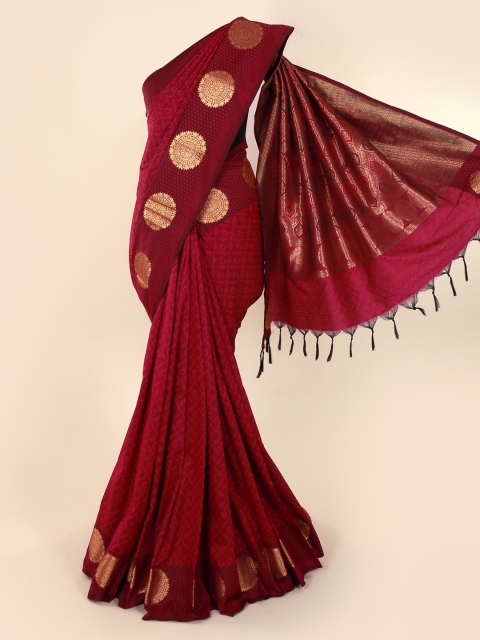 

Pothys Maroon Printed Art Silk Saree
