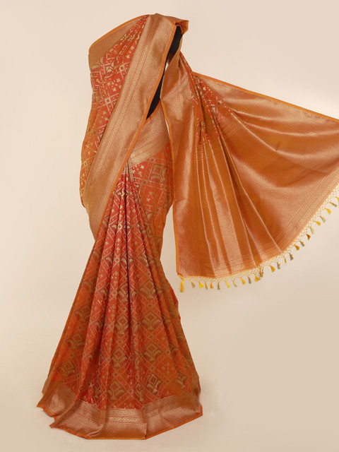 

Pothys Orange Art Silk Woven Design Banarasi Saree