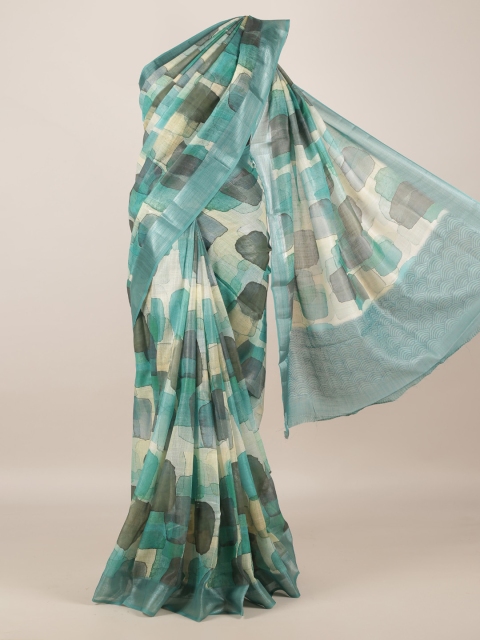 

Pothys Multicoloured Printed Linen Blend Saree, Multi