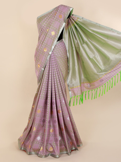 

Pothys Lavender & Green Art Silk Woven Design Saree