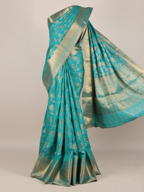 

Pothys Green Woven Design Jute Silk Saree